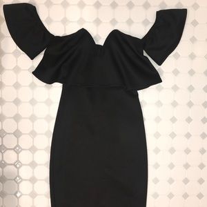 off the shoulder bodycon dress
